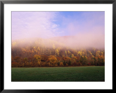 West Virginia, Fog Lifting Over Autumn Foliage by Robert Finken Pricing Limited Edition Print image