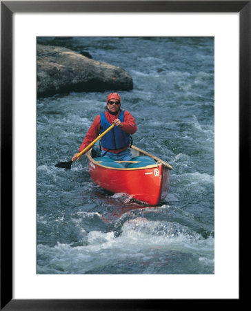 Man In Canoe On Tayler River by Paul Gallaher Pricing Limited Edition Print image