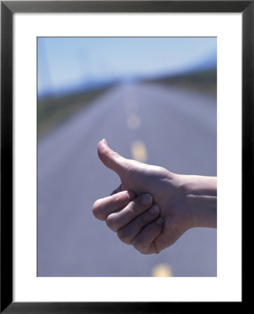Hitchhiking Thumb by Fogstock Llc Pricing Limited Edition Print image