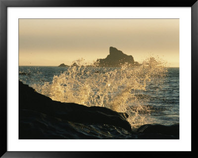 Waves Crash On Rialto Beach In Olympic National Park by Phil Schermeister Pricing Limited Edition Print image
