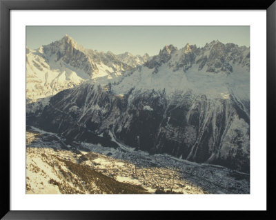 The Tourist Resort Of Chamonix Sits At The Foot Of The French Alps by Nicole Duplaix Pricing Limited Edition Print image