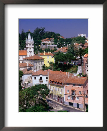 Buildings And Rooftops Of City, Sintra, Portugal by Bethune Carmichael Pricing Limited Edition Print image
