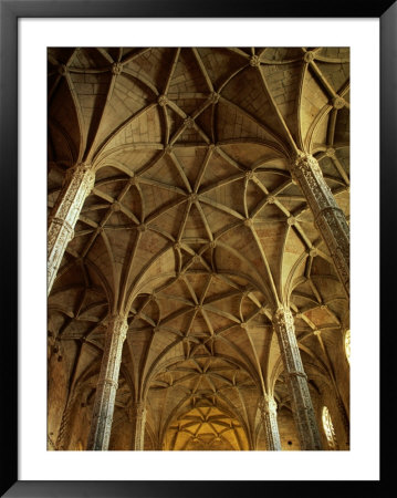 Ceiling Inside Mosteiro Dos Jeronimos, Belem District, Lisbon, Portugal by Bethune Carmichael Pricing Limited Edition Print image