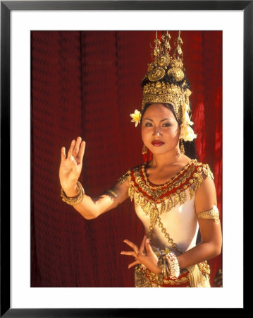 Traditional Dancer And Costumes, Khmer Arts Dance, Siem Reap, Cambodia by Bill Bachmann Pricing Limited Edition Print image