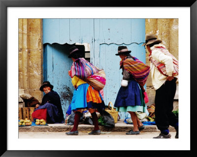 Family Walking Through Market, Lircay, Peru by Jeffrey Becom Pricing Limited Edition Print image