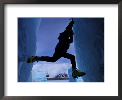 Ice Climbing On Portage Lake, Chugach National Forest, Alaska, Usa by Paul Souders Pricing Limited Edition Print image