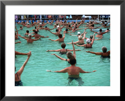 Water Aerobics At Thermal Spa, Harkany, Hungary by Martin Moos Pricing Limited Edition Print image