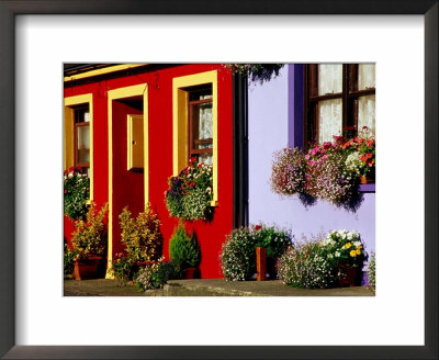 Cottage Facades Decorated With Flowers, Eyeries, Ireland by Richard Cummins Pricing Limited Edition Print image