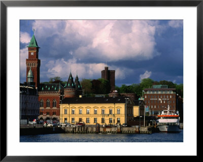 Harbour And City Buildings, Helsingborg, Skane, Sweden by Anders Blomqvist Pricing Limited Edition Print image
