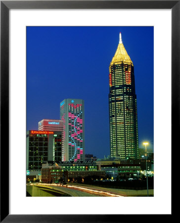 Illuminated City Buildings, Atlanta, U.S.A. by Curtis Martin Pricing Limited Edition Print image