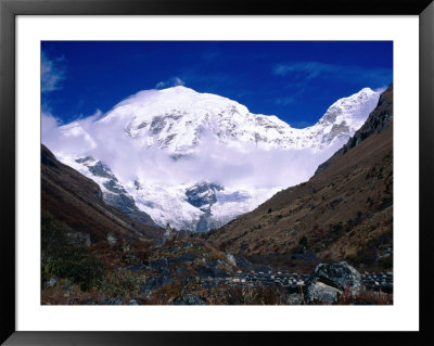 Snow-Covered Mountain Peak, Jhomolhari, Bhutan by Nicholas Reuss Pricing Limited Edition Print image