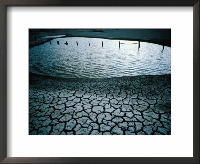 Dry River Bed, Lake Eildon In Drought, Eildon, Australia by Peter Hendrie Pricing Limited Edition Print image