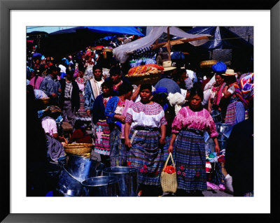 Busy Street On Market Day, San Francisco El Alto, Quetzaltenango, Guatemala by Richard I'anson Pricing Limited Edition Print image
