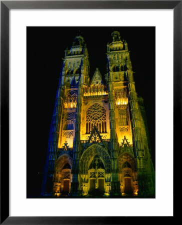 Cathedrale Saint Gatien At Night, Tours, France by Martin Moos Pricing Limited Edition Print image