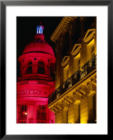 Galleries Lafayette Lit Up At Night For Christmas, Paris, France by Levesque Kevin Pricing Limited Edition Print image