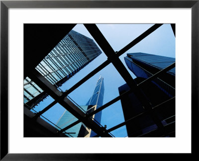 City Skyscrapers: Cheung Kong, Bank Of China And Citybank Plaza, Hong Kong, China by Krzysztof Dydynski Pricing Limited Edition Print image