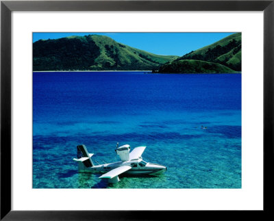 Seaplane In Water Between Yasawa And Sawa-I-Lau Islands, Fiji by Mark Daffey Pricing Limited Edition Print image