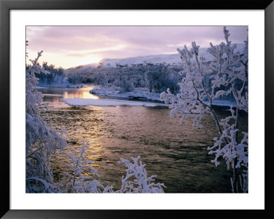 Snowy Riverscape, Vindelfjallen Nr, Umea, Sweden by Christer Fredriksson Pricing Limited Edition Print image