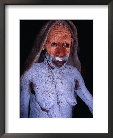 Dani Woman In Mourning With Body Painted In Mud At The Wamena Market, Irian Jaya, Indonesia by Karl Lehmann Pricing Limited Edition Print image