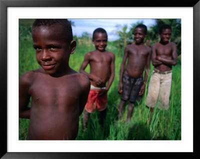 Group Of Boys From Kamindimbit Village, Middle Sepik, Papua New Guinea by Jerry Galea Pricing Limited Edition Print image