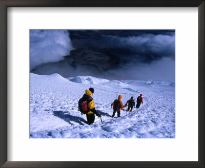 Climbers Descending After A Successful Ascent Of Volcan Cotopaxi, Cotopaxi, Ecuador by Grant Dixon Pricing Limited Edition Print image