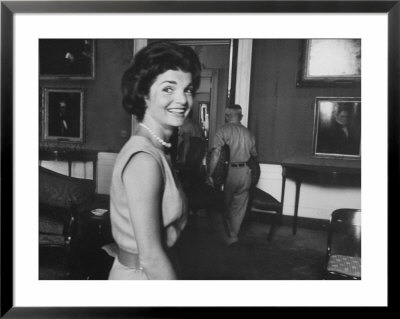 First Lady Jackie Kennedy Supervising Workman In Room At The White House by Ed Clark Pricing Limited Edition Print image