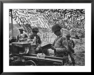 Heavy Artillery Weapons Being Used In Us Army Maneuvers by John Dominis Pricing Limited Edition Print image