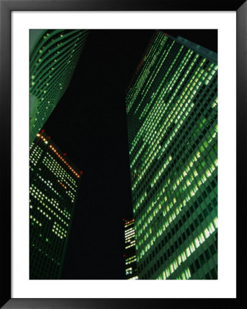 Skyscrapers In Shinjuku At Night, Tokyo, Japan by Martin Moos Pricing Limited Edition Print image