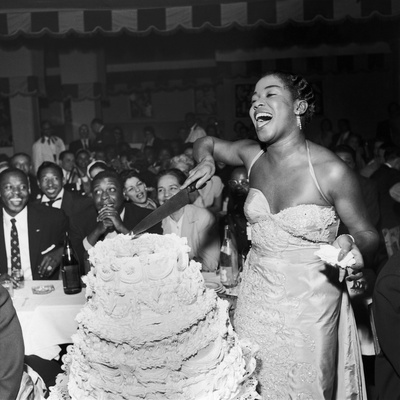 Sarah Vaughan, Birthday Party, March 1954 by Bertrand Miles Pricing Limited Edition Print image