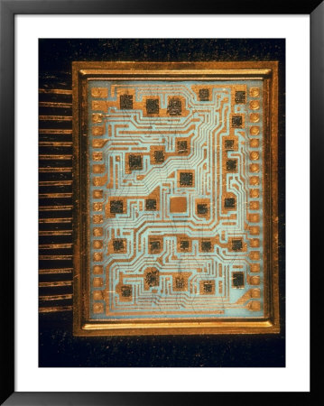 Enlargement Of Ibm Computer Switching Unit Containing 26 Circuitry Chips by Henry Groskinsky Pricing Limited Edition Print image