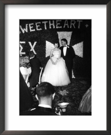 Sigma Chi Sweetheart Ball With Her Date, Mit Student Joel Searcy by Gjon Mili Pricing Limited Edition Print image