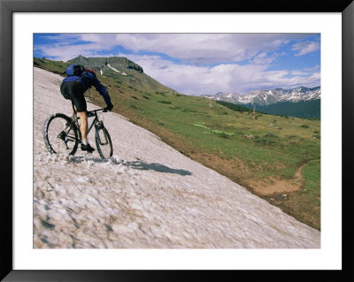 Mountain Biking Across A Patch Of Snow by Kate Thompson Pricing Limited Edition Print image