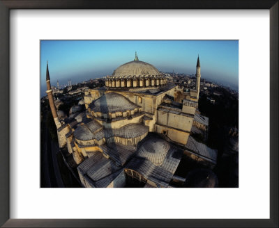 Side Domes And Added Minarets Gather About The Great Vault Of Hagia Sophia by James L. Stanfield Pricing Limited Edition Print image