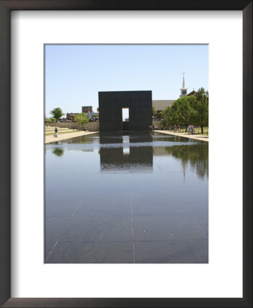 Okc Memorial, Reflecting Pool And Structure by Ray Hendley Pricing Limited Edition Print image