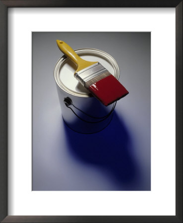 Paint Can And Brush With Red Paint by Michael Marzelli Pricing Limited Edition Print image