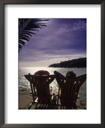 People On Beach Chairs On An Island by Peter Langone Pricing Limited Edition Print image