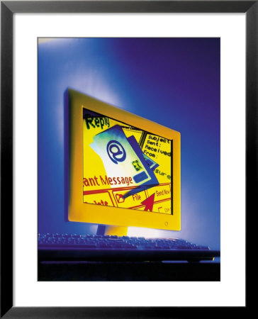 E-Mail Message On Computer Monitor by Dennis Lane Pricing Limited Edition Print image