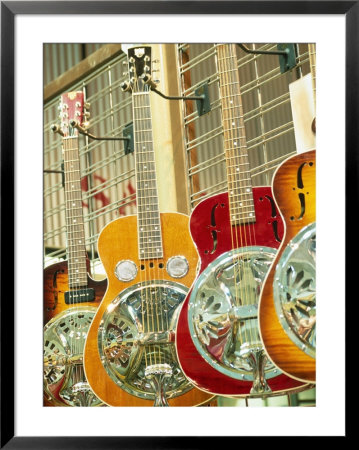 Showcase Displaying Dobro Resonating Guitars by Barry Winiker Pricing Limited Edition Print image