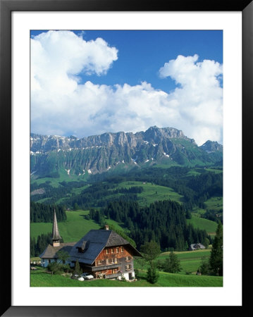 Church And House, Emmental, Switzerland by Peter Adams Pricing Limited Edition Print image
