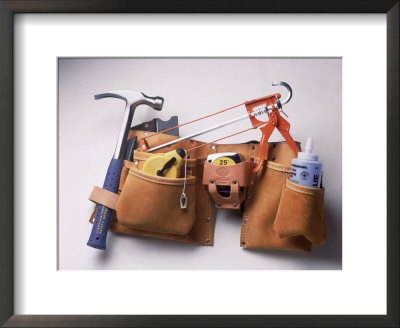 Tool Belt With Hammer, Tape Measure, Caulk Gun by Dan Gair Pricing Limited Edition Print image