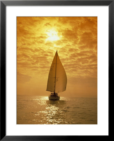 Sailboat At Sunset by Roger Smith Pricing Limited Edition Print image