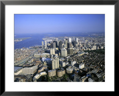 Aerial View Of Harbor And Downtown Boston by John Coletti Pricing Limited Edition Print image