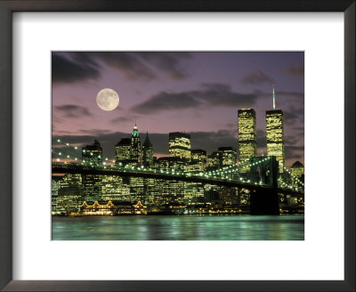 Manhattan, Brooklyn Bridge, Ny by Michael Howell Pricing Limited Edition Print image