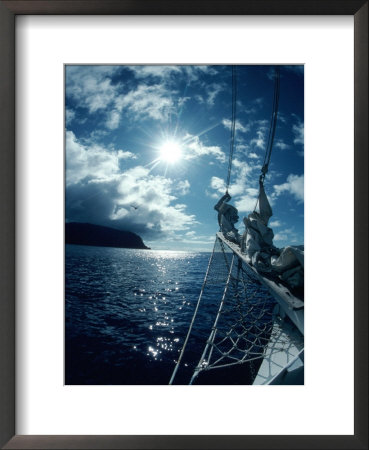 Sailboat Approaching Cocos Island, Costa Rica by Pat Canova Pricing Limited Edition Print image