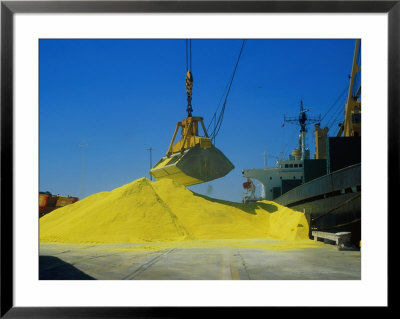 Unloading Sulfur From Ship, Darwin, Austr by Frank Perkins Pricing Limited Edition Print image