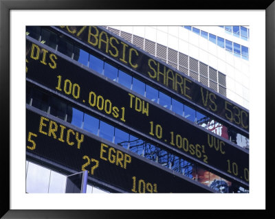 Stock Quotes On Building, Times Square, Nyc by Eric Kamp Pricing Limited Edition Print image