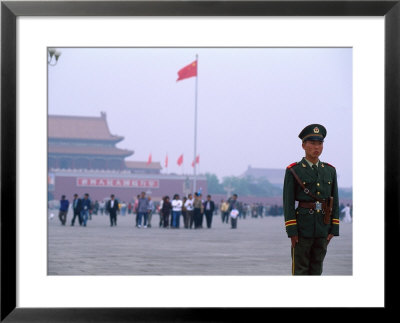 Policeman, Tiananmen Square, Beijing, China by Bill Bachmann Pricing Limited Edition Print image