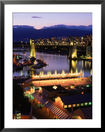 Granville Island, Dusk, Vancouver, Bc, Can by Mark Gibson Pricing Limited Edition Print image