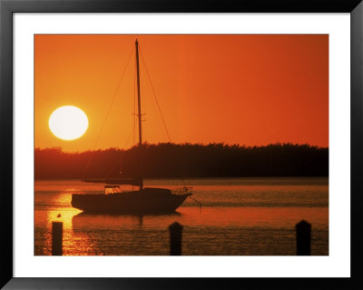 Sunset And Sailboat, Islamorada, Florida Keys by Scott T. Smith Pricing Limited Edition Print image