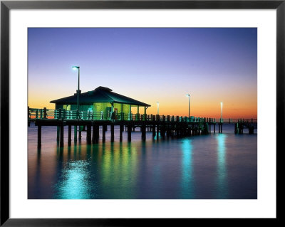 Fishing Pier At Sunrise, Fort De Soto Park, Fl by David Davis Pricing Limited Edition Print image